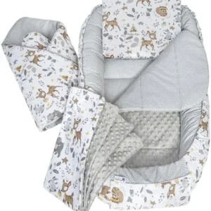 Babynest 5-i-1 Sett 100x60x15cm Bomull Jelonki Medi Partners
