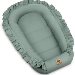 Babynest 60x90cm Bomull Pistasje Med Volang PIMKO PIMKOK1244