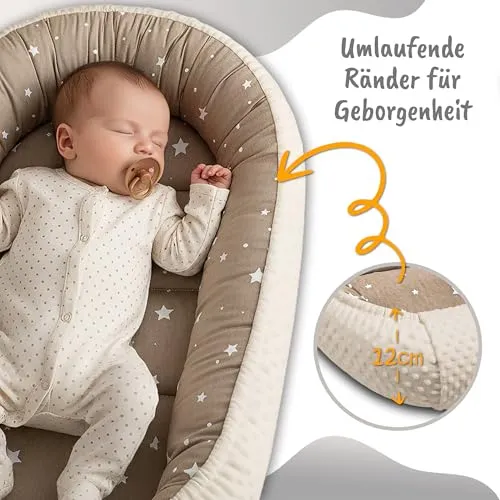 Babynest 90x50cm Varm Og Justerbar, Afryka Khaki – Totsy Baby