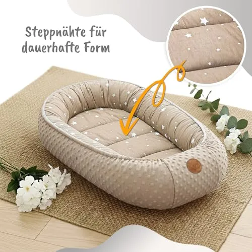 Babynest 90x50cm Varm Og Justerbar, Afryka Khaki – Totsy Baby
