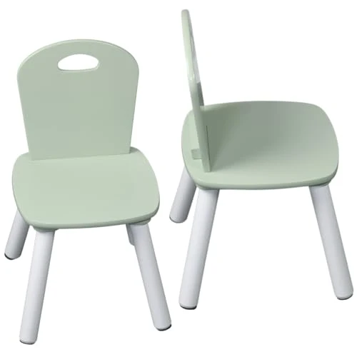 Barnemøbler Bord Og 2 Stoler 55x55x45cm Hvit/grønn Kesper 17733 13
