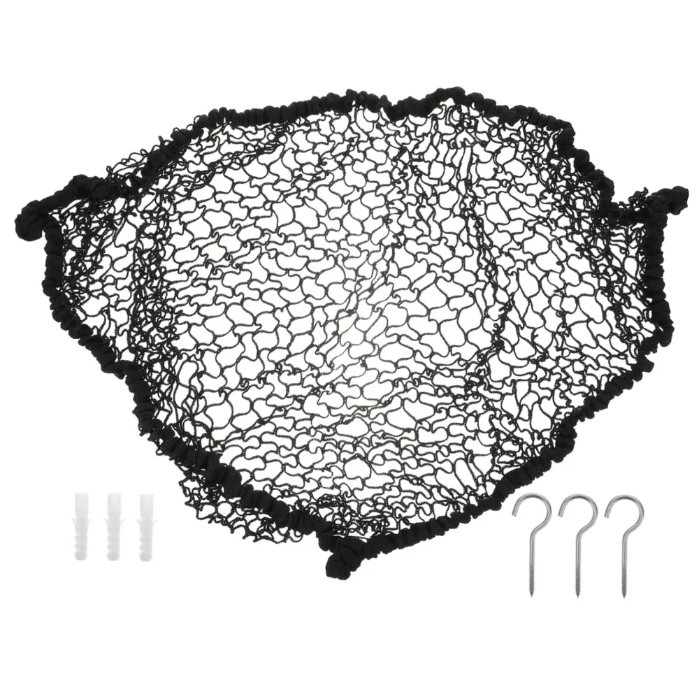 Oppbevaringshylle Nett-hengehamak Kosedyr 180x120cm Svart Toyvian