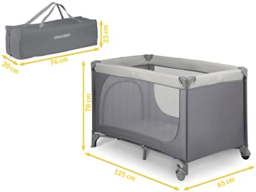 Reisebarneseng 125x65x78cm, Sammenleggbar Med Hjul Ricokids 1