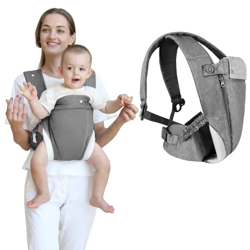 Bæresele Ergonomisk Bæresjal 18kg 3D Mesh Grå Bomull Aolso