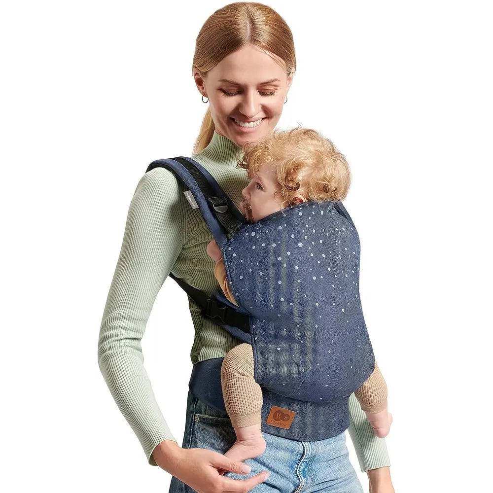 Bæresele ergonomisk med justerbart panel, mage/rygg, lomme sklep kk Kinderkraft NINO Confetti