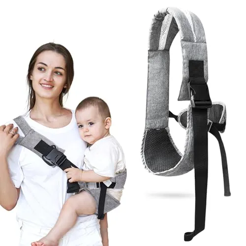 Bæresele Med Hoftesete, 20kg Ergonomisk Og Sammenleggbart, Grå – Dokeno