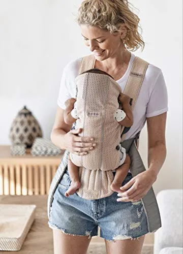 Bæresele Mini 3D-mesh 490g Perlerosa Nyfødt 0–12 Mnd BabyBjörn