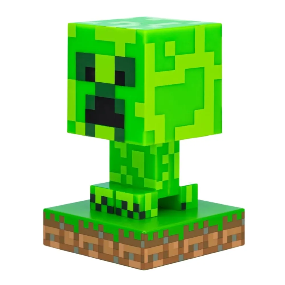 Bordlampe Minecraft Creeper 3D Ikon 7,5cm LED Grønn Paladone