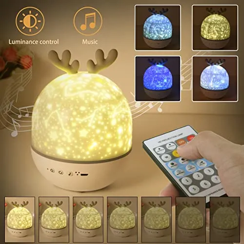 Nattlampe Barn 12cm Med Musikk, Fjernkontroll Og Timer URAQT