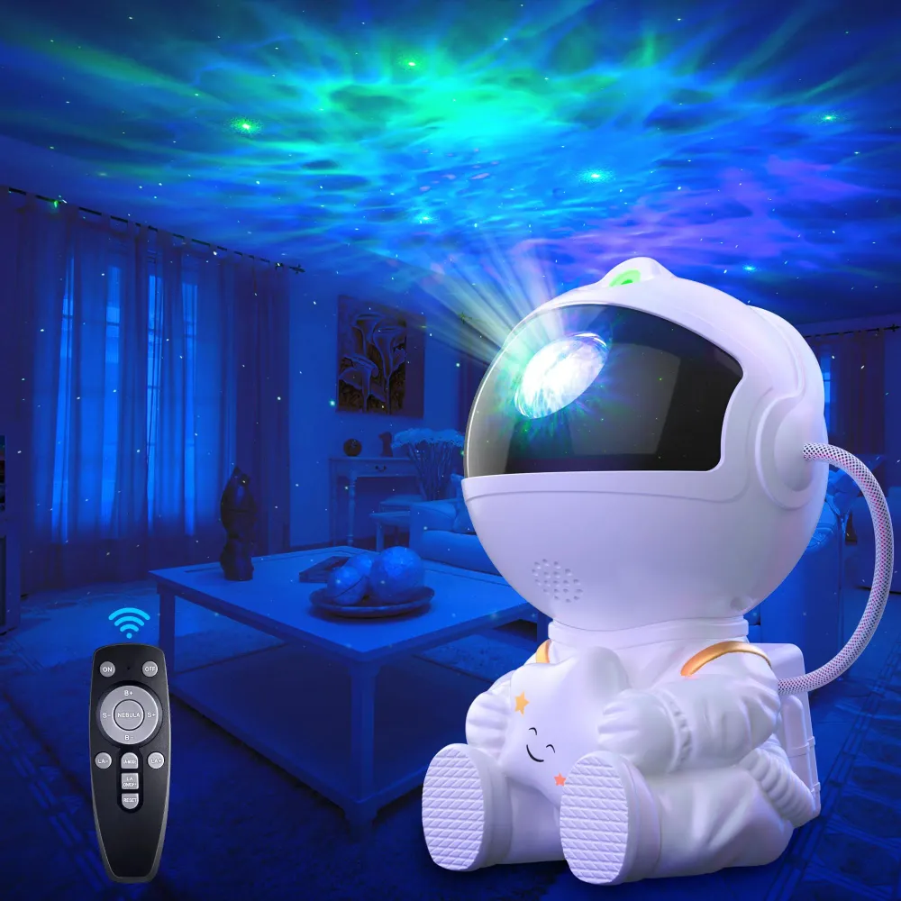 Stjernehimmel Projektor astronaut 8 nebulatilstander 17cm med fjernkontroll Macchiatto