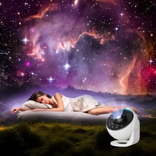 Stjernehimmel Projektor 13 Lysbilder 11cm Med Timer, LED, 360° – Macchiatto