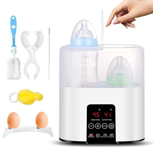 Flaskevarmer 4-i-1 Med 4W Sterilisator Og Dobbel Flaske Bizcasa