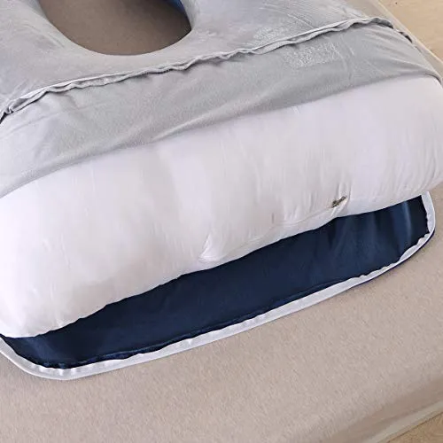 Gravidpute helkropp G-form 72cm, vaskbart velurtrekk, marineblå/grå – SHANNA 1