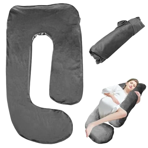 Gravidpute trekk U-form 150x80cm, krystallfløyel, avtagbart – GBKDQQ GWD156