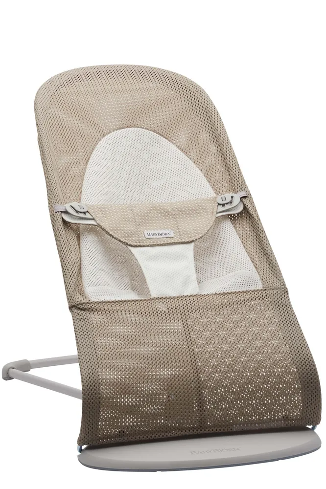 Babybjørn Vippestol Grå/beige Mesh, Opptil 13kg, Ergonomisk – BabyBjörn 5144