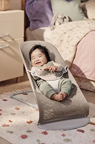 Babybjørn Vippestol Grå/beige Mesh, Opptil 13kg, Ergonomisk – BabyBjörn 5144