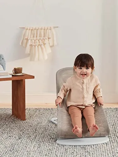 Babybjørn Vippestol Grå/beige Mesh, Opptil 13kg, Ergonomisk – BabyBjörn 5144