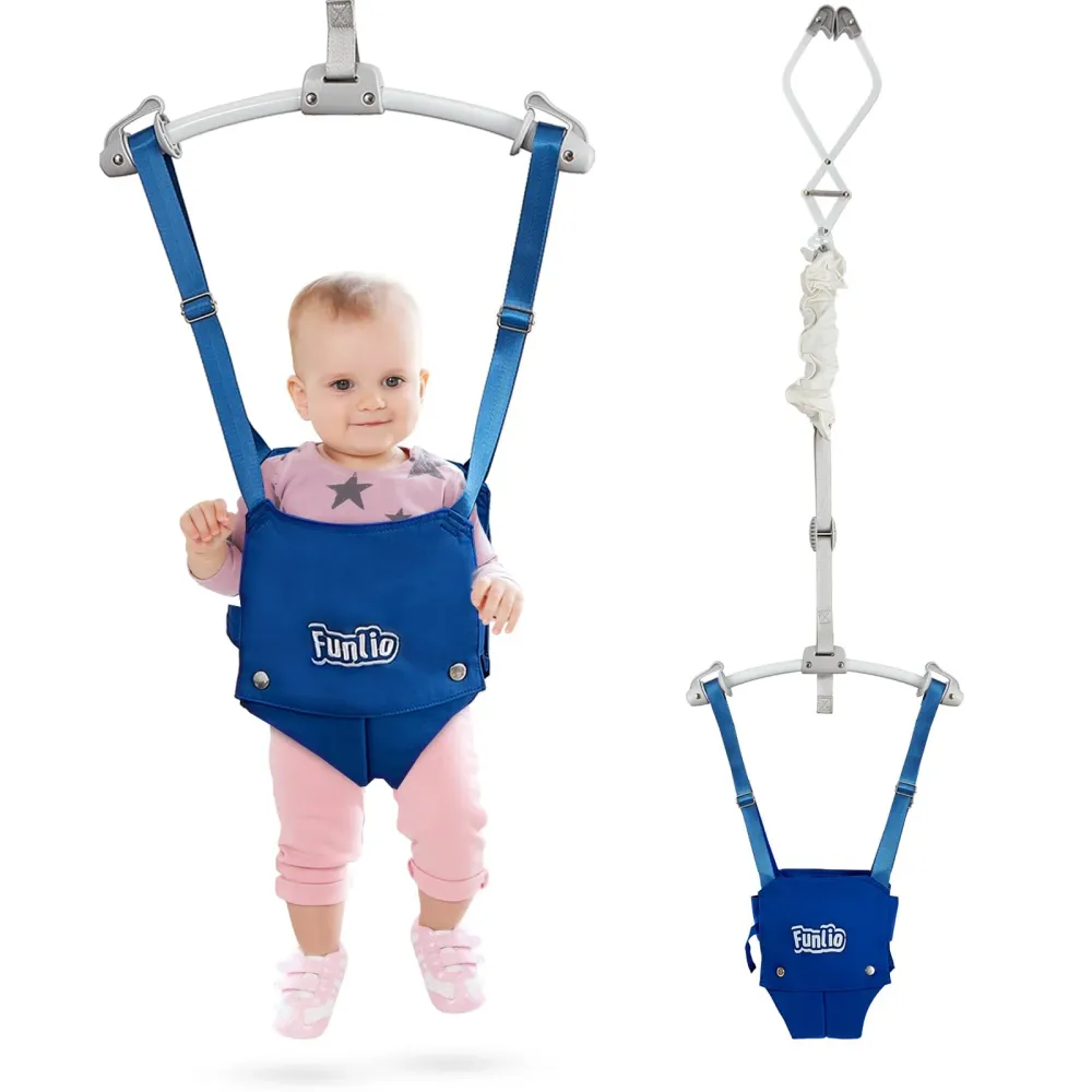 Gåstol Baby Dørjumper 6–24 Mnd, Opptil 18kg, Justerbar Fjær – FUNLIO