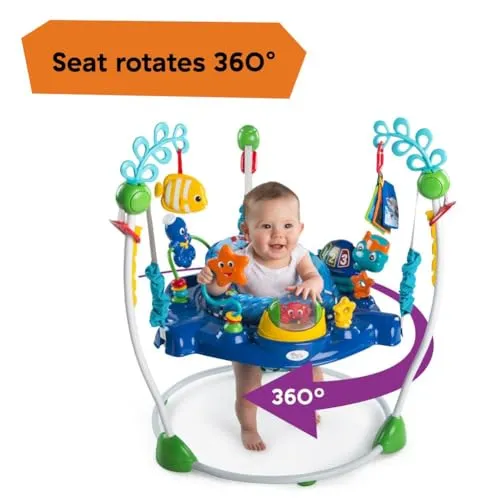 Babygym Med Hoppesete 11kg Og 360° Aktiviteter, Blå – Baby Einstein 10455