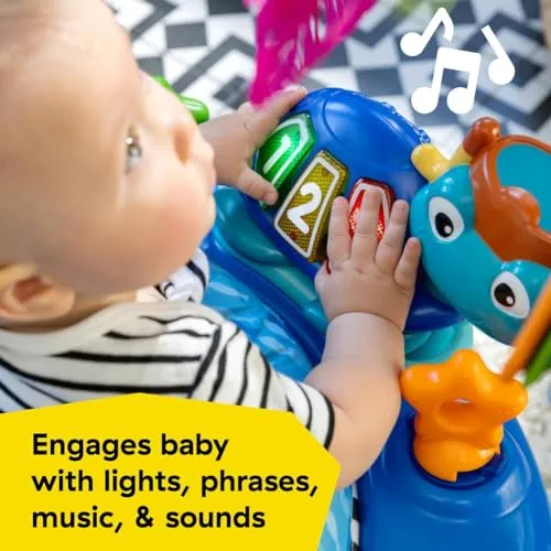 Babygym Med Hoppesete 11kg Og 360° Aktiviteter, Blå – Baby Einstein 10455