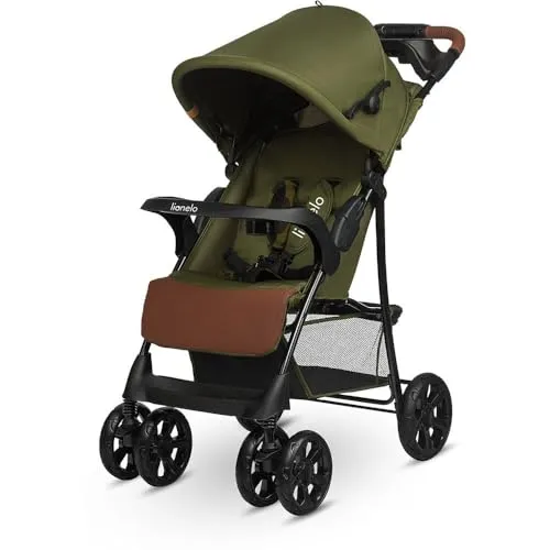 Barnevogn 6–36 Mnd, Lett Sammenleggbar 15kg, Grønn Lionelo Emma Plus