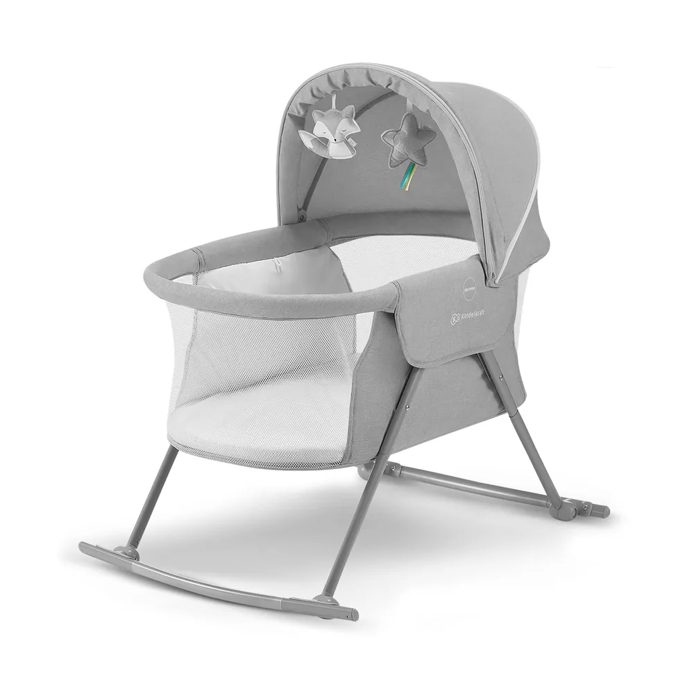 Reiseseng 3-i-1 Med Vuggefunksjon 0–9kg, Grå Kinderkraft LOVI