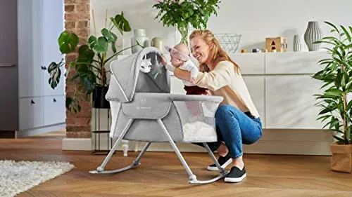 Reiseseng 3-i-1 Med Vuggefunksjon 0–9kg, Grå Kinderkraft LOVI