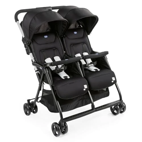Tvillingvogn Lett Sammenleggbar 15kg Per Sete Chicco OHlalà Twin BLACK NIGHT